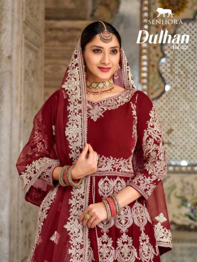 Dulhan Vol 42 By Senhora Dresses Designer Velvet Bridal Salwar Kameez Collection